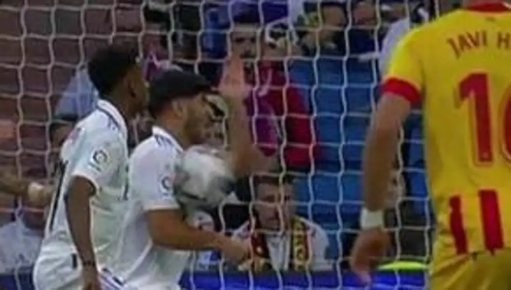 Posición de la mano de Asensio