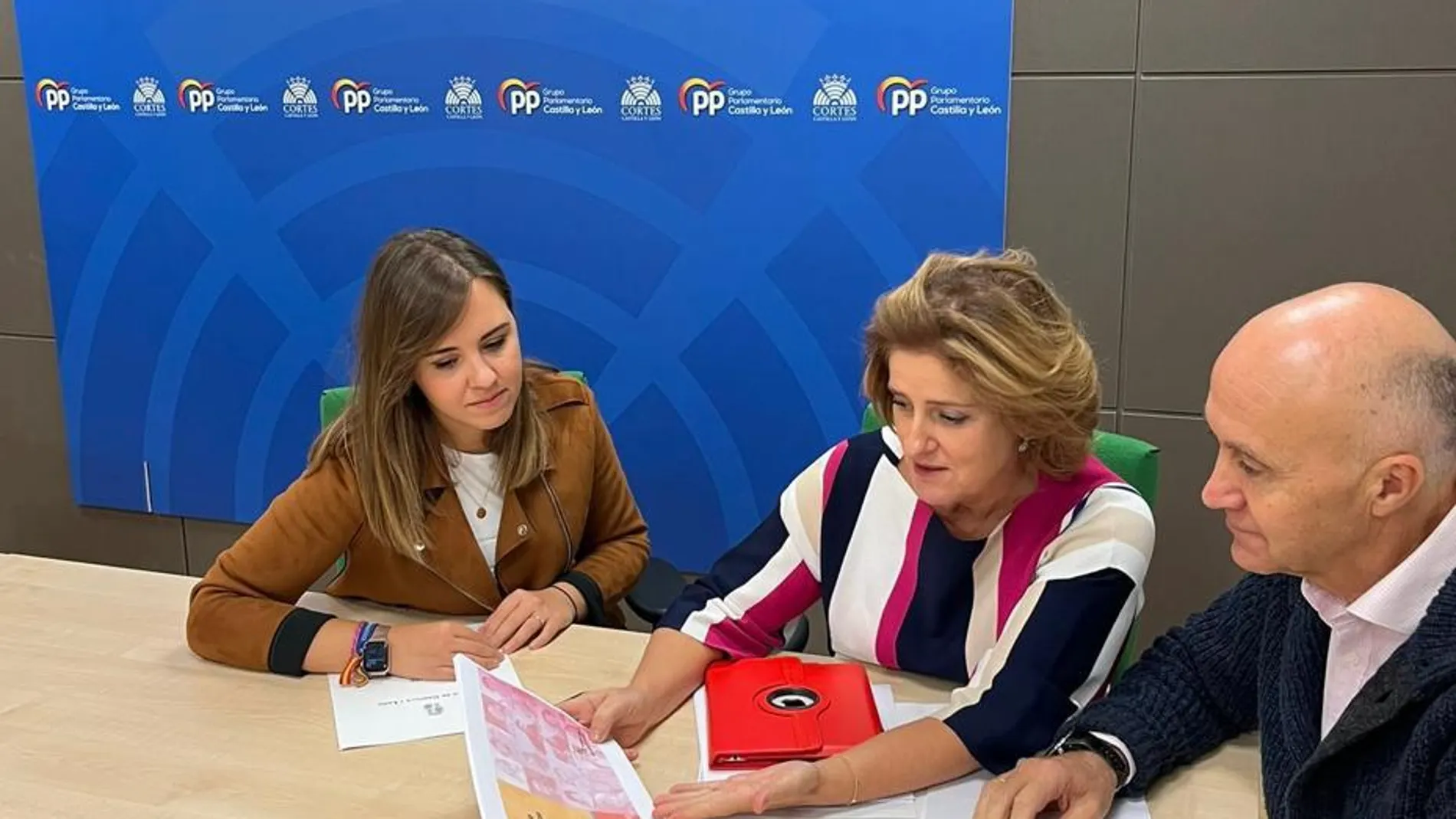 Los procuradores del PP por Valladolid Ramiro Ruiz Medrano, Paloma Vallejo y Noemí Rojo analizan los presupuestos autonómicos para 2023