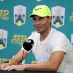 Rafael Nadal durante la rueda de prensa