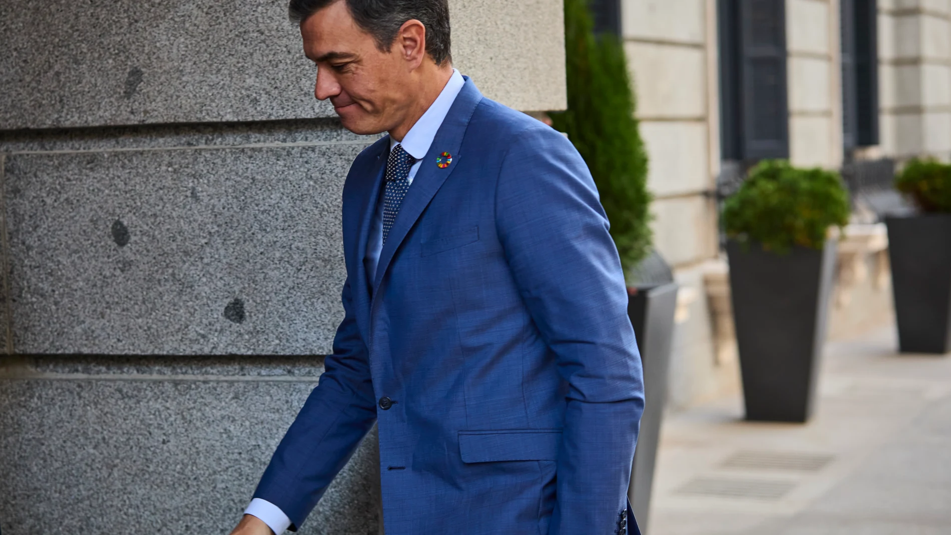 El presidente del Gobierno, Pedro Sánchez, durante una sesión de control en el Congreso de los Diputados