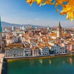 Vista panorámica del casco antiguo de la urbe suiza