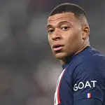 Kylian Mbappe en el último partido del PSG en Champions