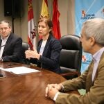 La delegada territorial de la Junta de Castilla y León en Zamora, Clara San Damián, y el vicepresidente tercero de la Diputación de Zamora, Javier Faúndez, presentan las actuaciones
