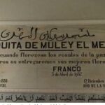 Placa en honor a Franco en la mezquita ceutí