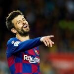 Piqué, en uno de sus últimos partidos con el Barça