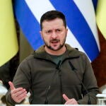 El presidente de Ucrania Volodymyr Zelenski