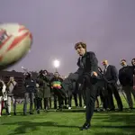 Almeida, en la inauguración de un campo de rugby