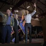 Barack Obam en un mitin en Phoenix