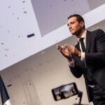 Jordan Bardella, tras ser elegido el sábado nuevo líder de Raegrupación Nacional