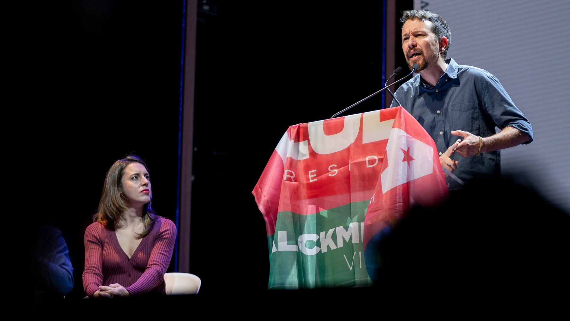 El exlíder de Podemos, Pablo Iglesias, en el acto de de la 'Uni de otoño' en el Teatro Coliseum, a 6 de noviembre de 2022, en Madrid (España)
