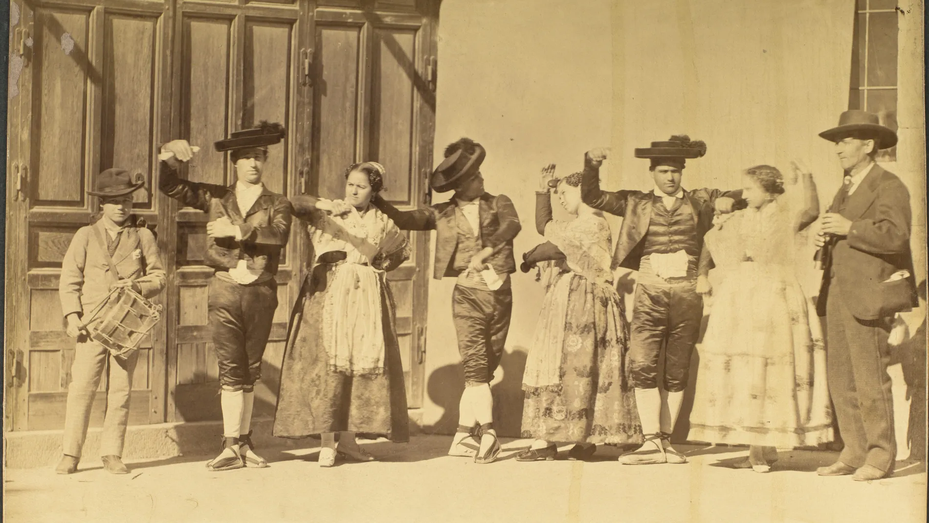 Una familia de gitanos, en Granada, en torno a 1860