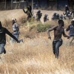 Salto a la valla de Melilla en junio de este año