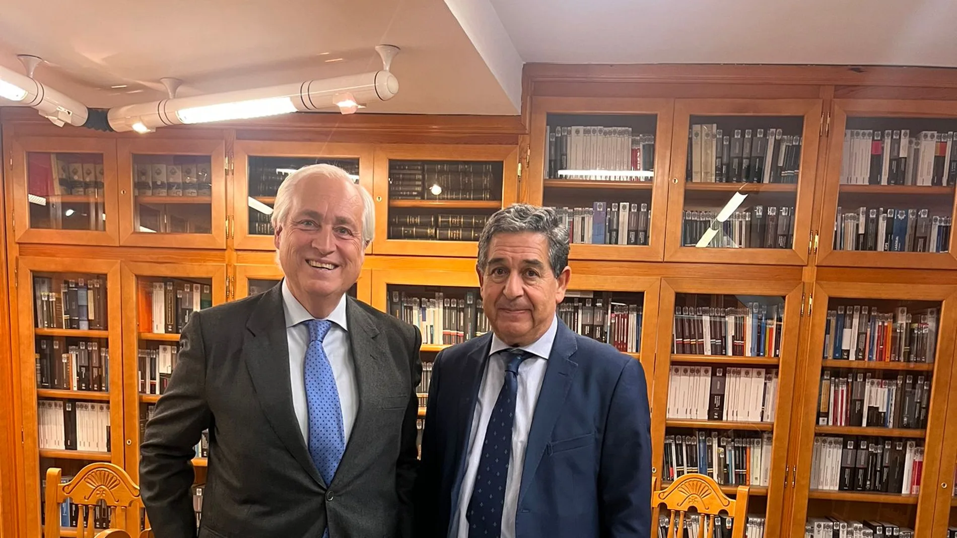 José Luis Concepción y Julio Sanz durante su encuentro en Segovia
