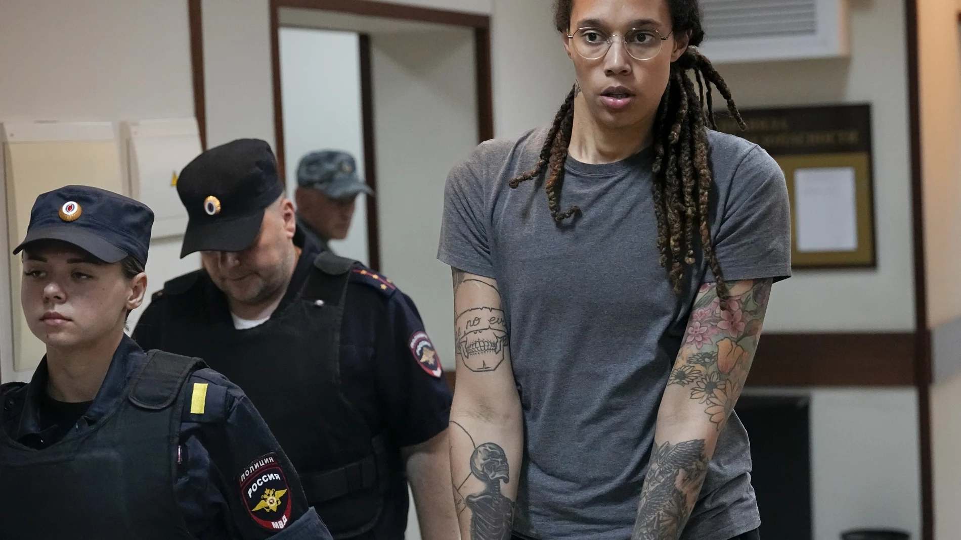 Brittney Griner, durante su detención en Rusia