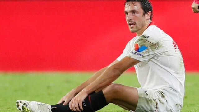 El centrocampista del Sevilla Thomas Delaney. EFE/José Manuel Vidal
