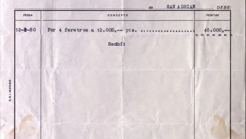 Los interesados aportaron dinero –alguno generosas cantidades en la época– para culminar el traslado. Facturas como esta reflejan el gasto pormenorizado que tuvieron que asumir de su propio bolsillo