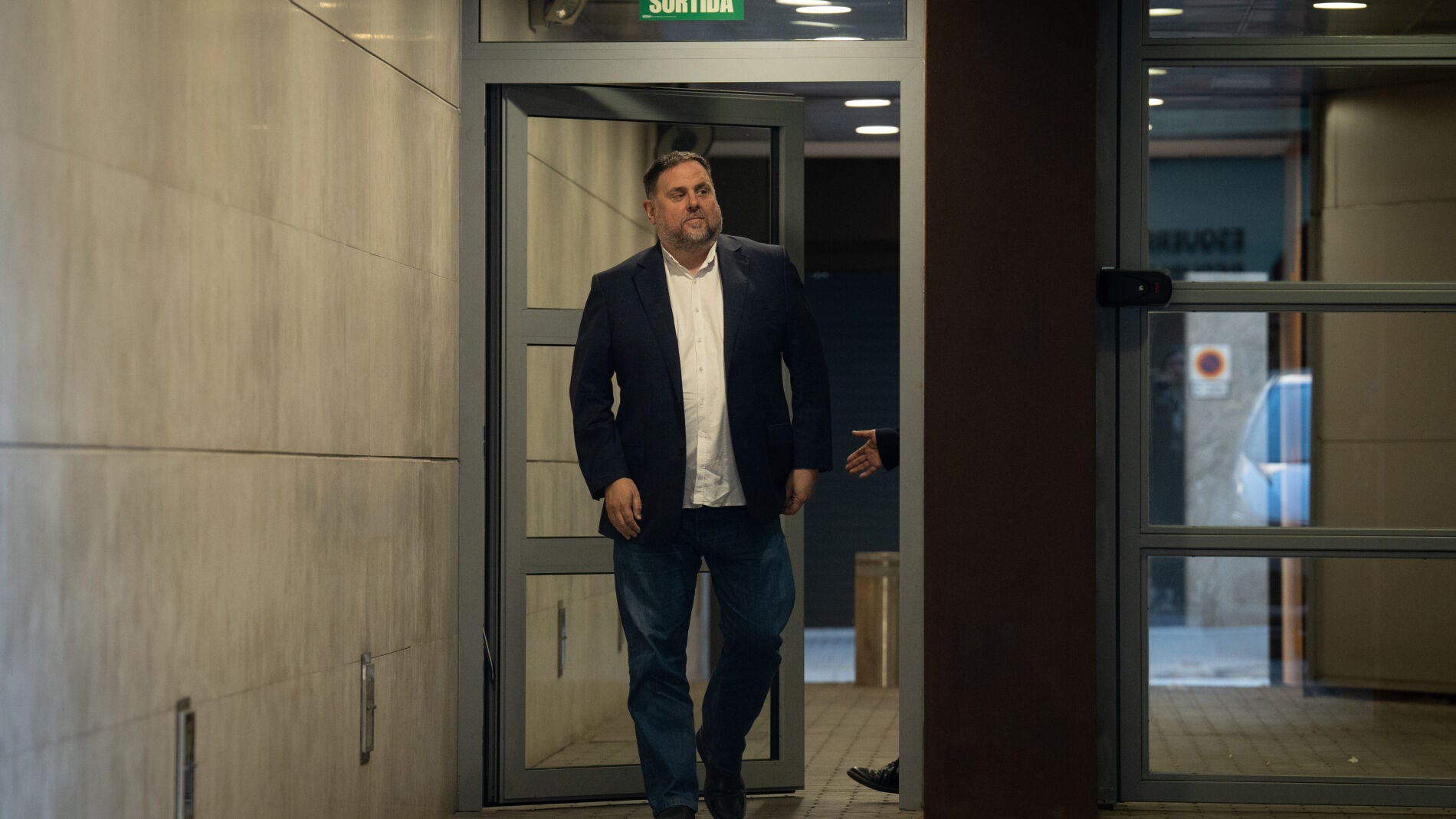El presidente de ERC, Oriol Junqueras, a su llegada a la reunión de la nueva ejecutiva de ERC