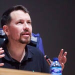 El exlíder de Podemos Pablo Iglesias, durante la presentación de su libro 'Medios y cloacas' en Sevilla. Joaquín Corchero / Europa Press