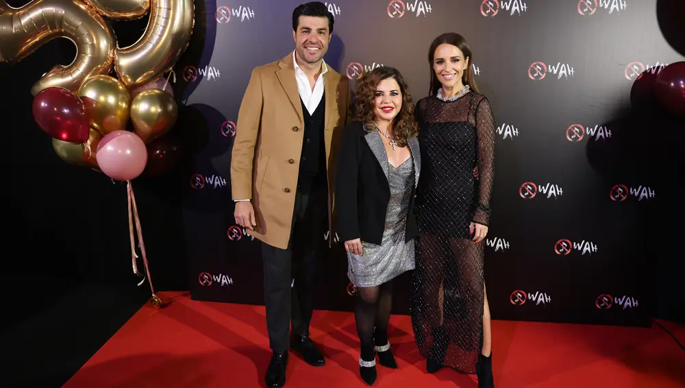 Paula Echevarría de fiesta con el vestido de Mango.