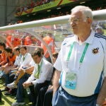 Luis Aragonés, durante el partido del Grupo H del Mundial 2006 disputado entre Arabia Saudí y España