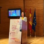 La consejera María González Corral durante su intervención en estas jornadas