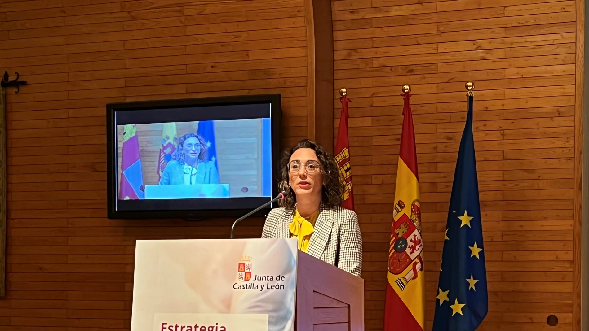 La consejera María González Corral durante su intervención en estas jornadas
