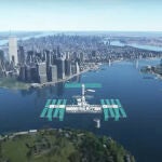La ISS sobrevolando Manhattan.