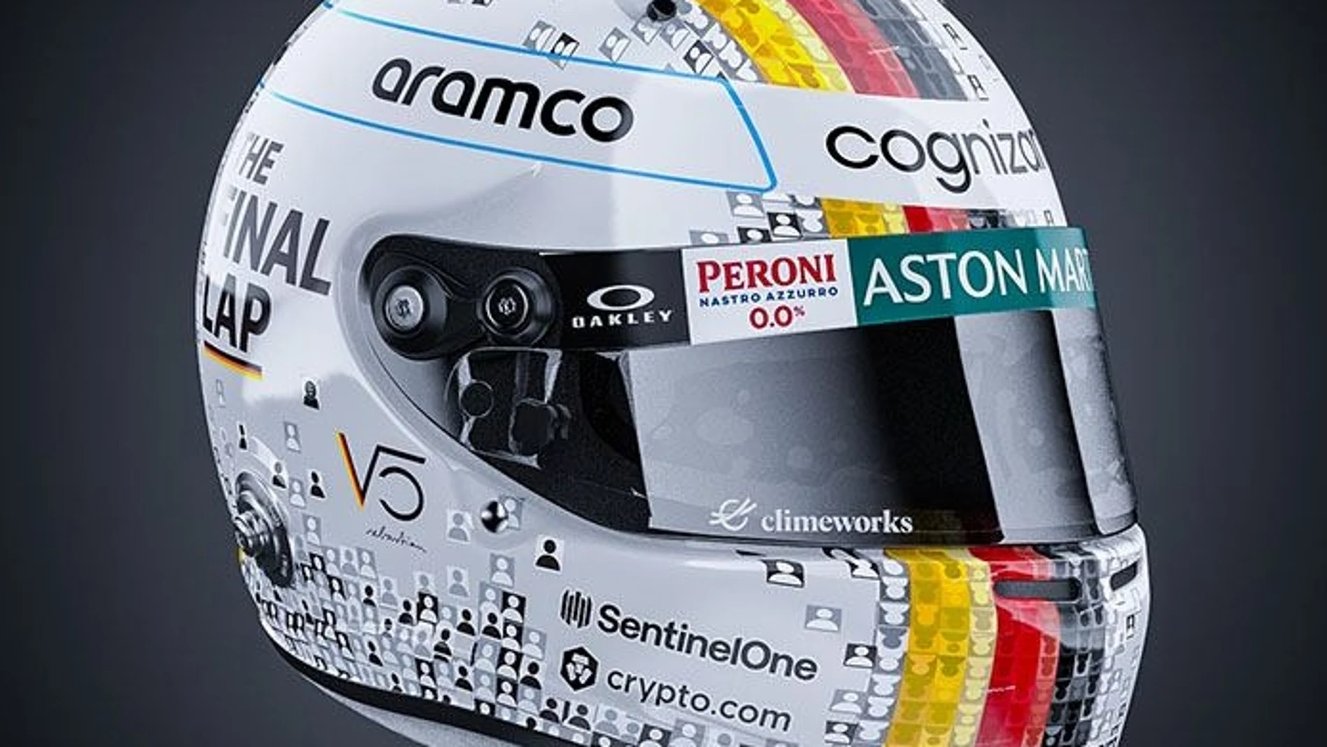 Casco que lucirá Vettel en su carrera de despedida.