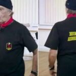 Enrico Montesano en el programa de la RAI con la camiseta