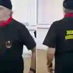 Enrico Montesano en el programa de la RAI con la camiseta