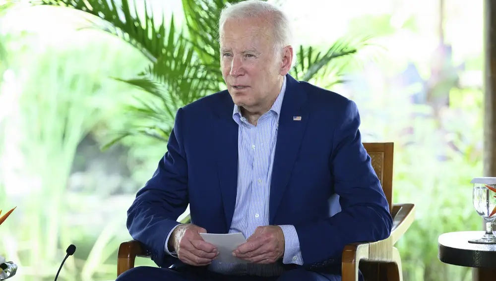 Joe Biden en Bali: "Hay mucha información que contradice eso (que se trate de un ataque ruso). No quiero decirlo hasta que investiguemos por completo, pero es poco probable, debido a la trayectoria, que fuera disparado desde Rusia” | Fuente: Leon Neal / via AP