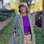 Carmen Gimeno con abrigo de Pull&Bear.