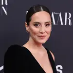 Tamara Falcó con el vestido de terciopelo para Navidad.