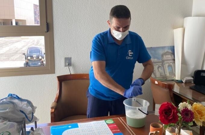 José Germán Soto Alonso, encargado de limpieza del Hospital Juan Carlos I, de Las Palmas.