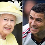 La Reina Isabel II y Cristiano Ronaldo en un montaje