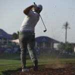 Jon Rahm, en el hoyo 18 del DP World Tour Championship en Dubai