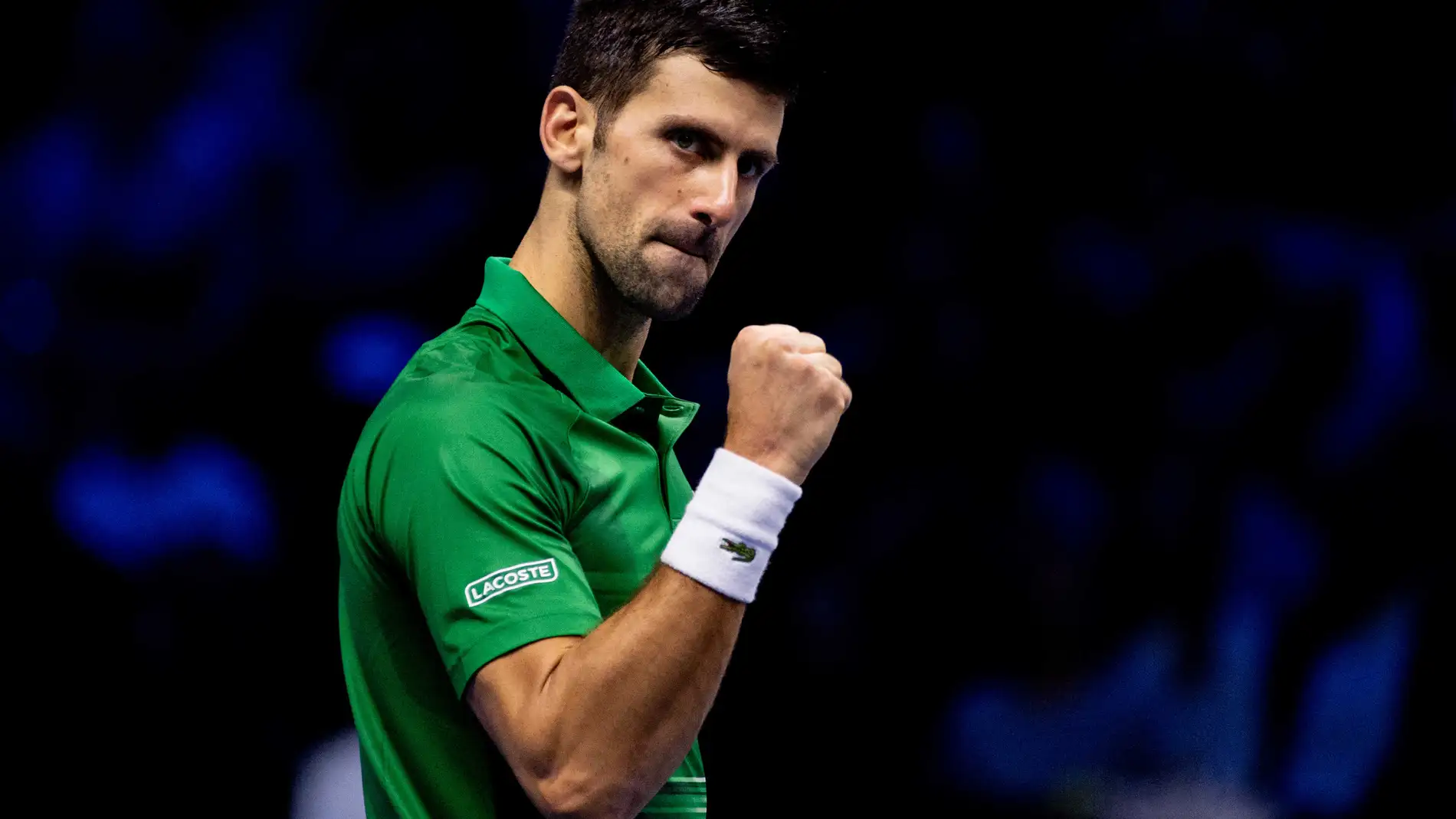 Djokovic celebra la victoria ante Taylor Fritz