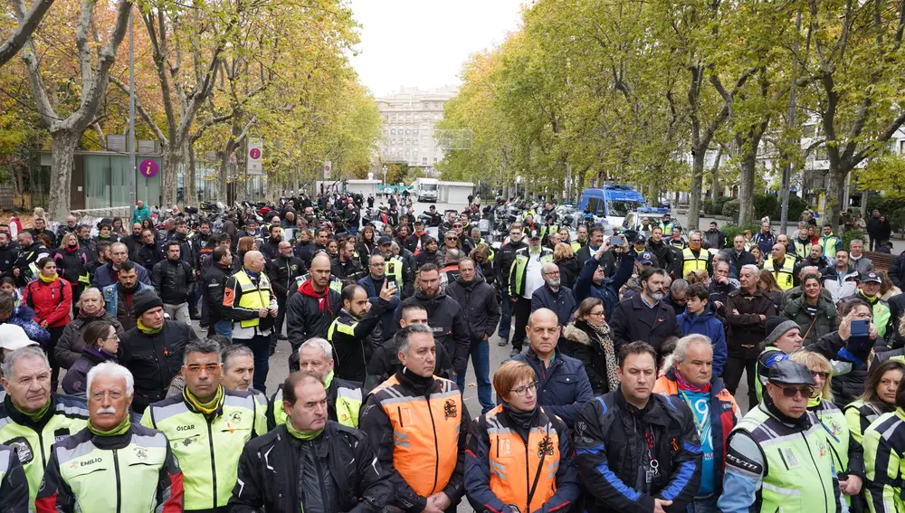 Celebración del Día Mundial en Recuerdo de las Víctimas de Accidentes de Tráfico, con una marcha motera desde la Feria de Valladolid a la Acera de Recoletos