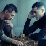 La icónica imagen de Leo Messi y cristiano Ronaldo
