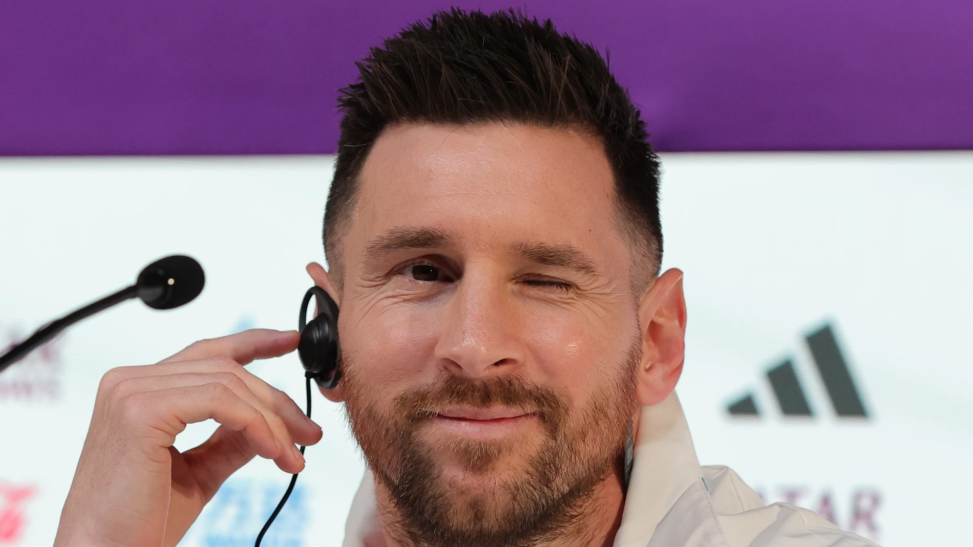 Leo Messi, durante su conferencia de prensa