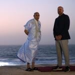 El presidente del Consejo Europeo, Charles Michel, junto al presidente de Mauitania, Mohamed Ould Ghazouani