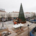 Vista de las obras que se están llevando a cabo en la Puerta del Sol