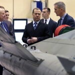 El vicepresidente del Consejo de Seguridad de Rusia, Diimitri MedvedevDmitry Medvedev, visitta una fábrica militar en Kubinka