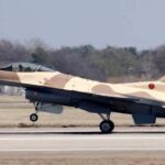 Un F16 de la aviación militar marroquí