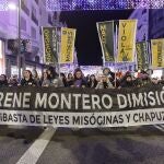 Manifestacion contra el machismo y la violencia a las mujeres.