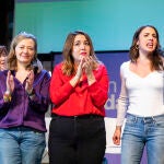 Acto de Podemos en Madrid en apoyo a la ministra Irene Montero
