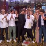 Lorena Castell celebra con sus compañeros el triunfo