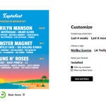 Opciones de personalización del cartel en la web de Instafest.