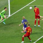 Morata fue titular, marcó el gol y fue sustituido