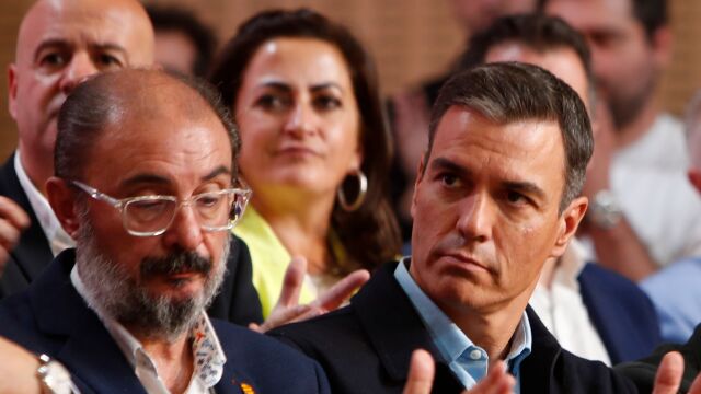 Pedro Sánchez y Javier Lambán, en una imagen de archivo
